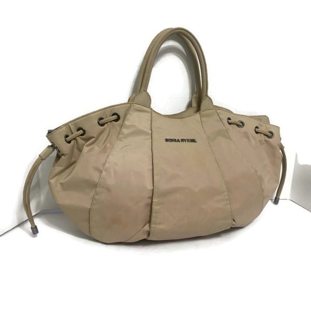 Sonia Rykiel Tan Shoulder Bag with Slouchy Design